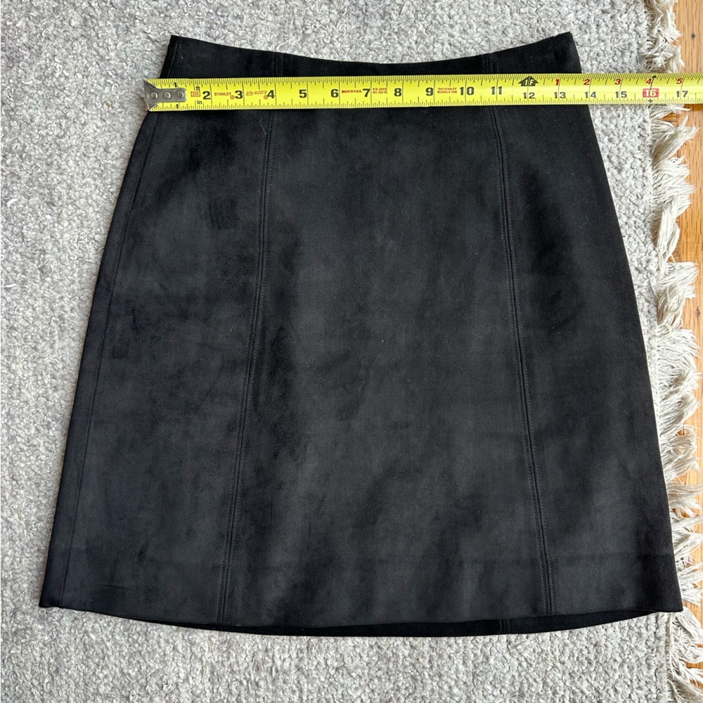 Babaton faux suede black mini skirt Size 2